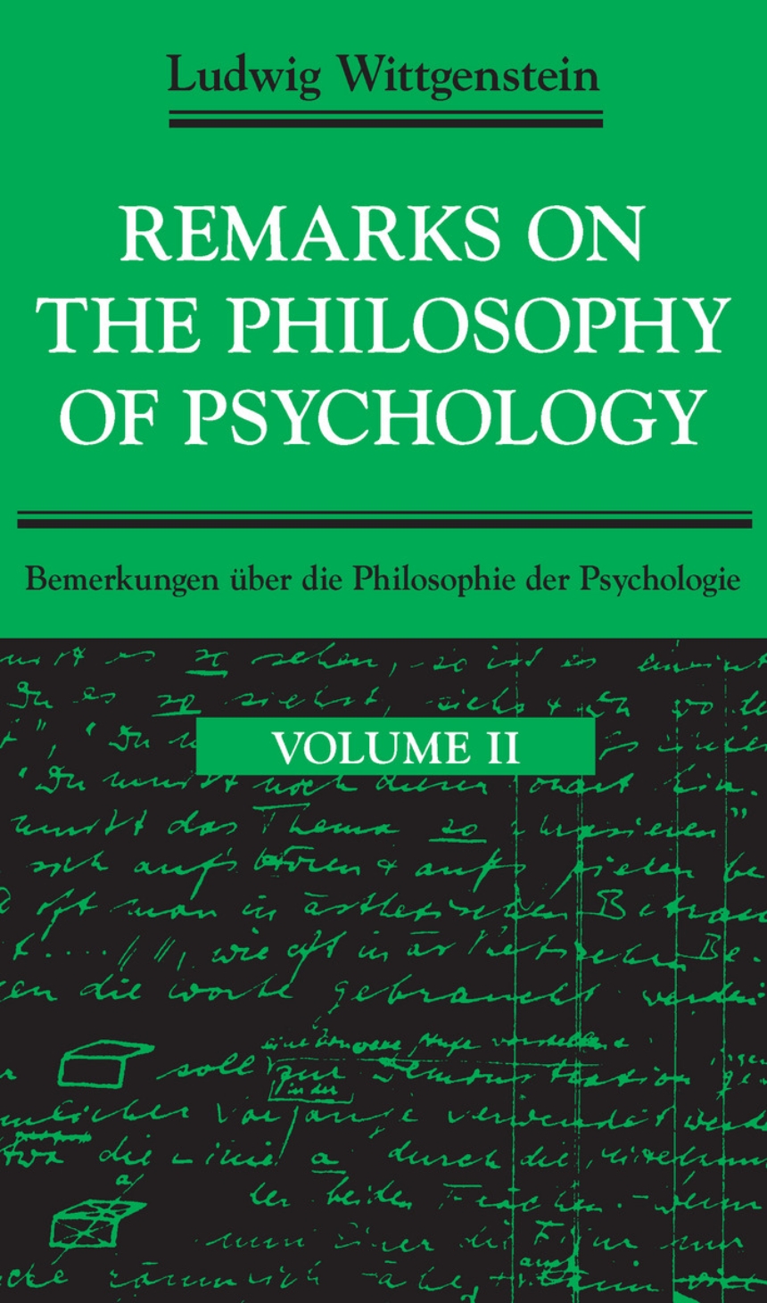 Remarks on the Philosophy of Psychology, Volume 2