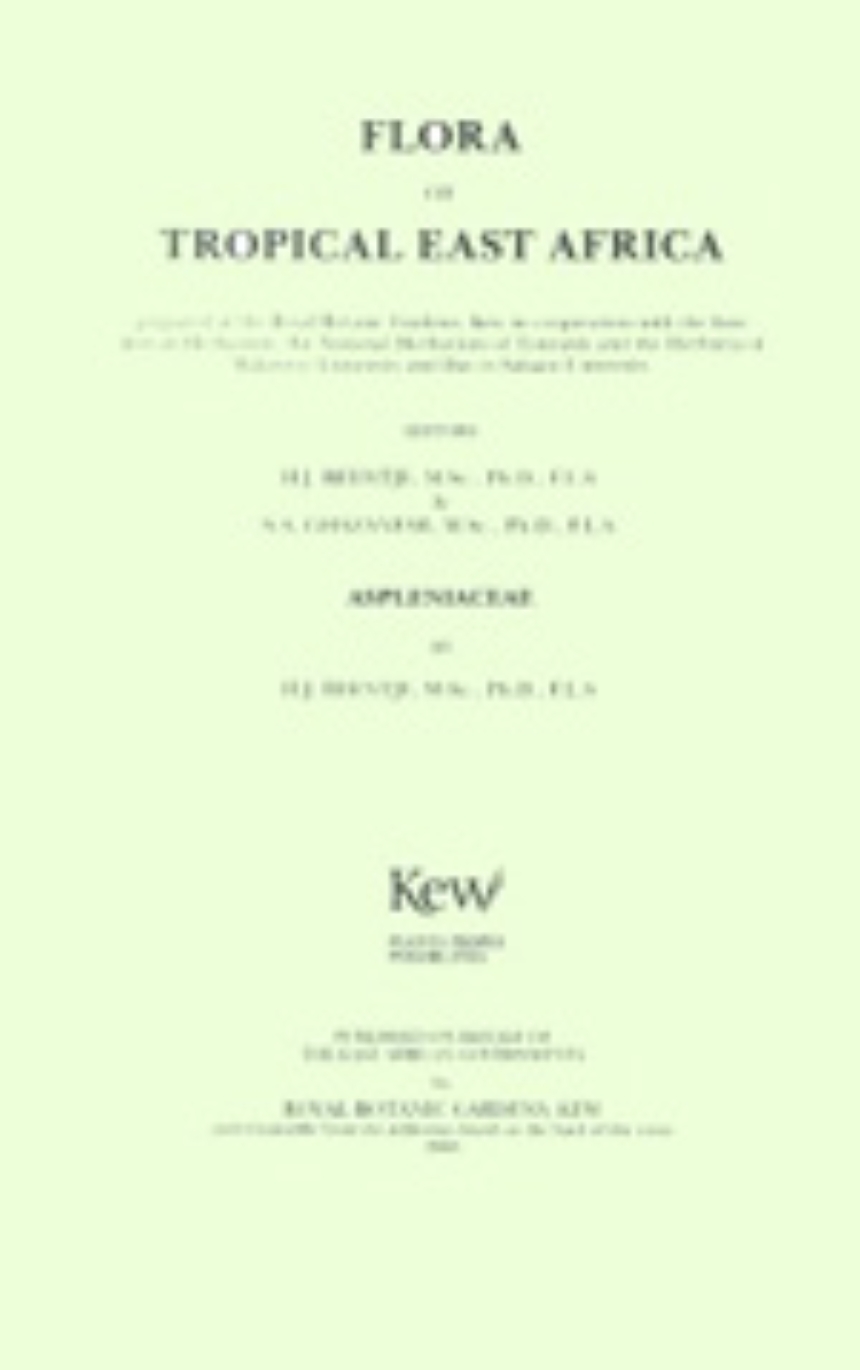 Flora of Tropical East Africa: Aspleniaceae
