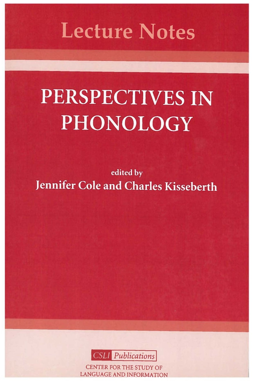 Perspectives in Phonology
