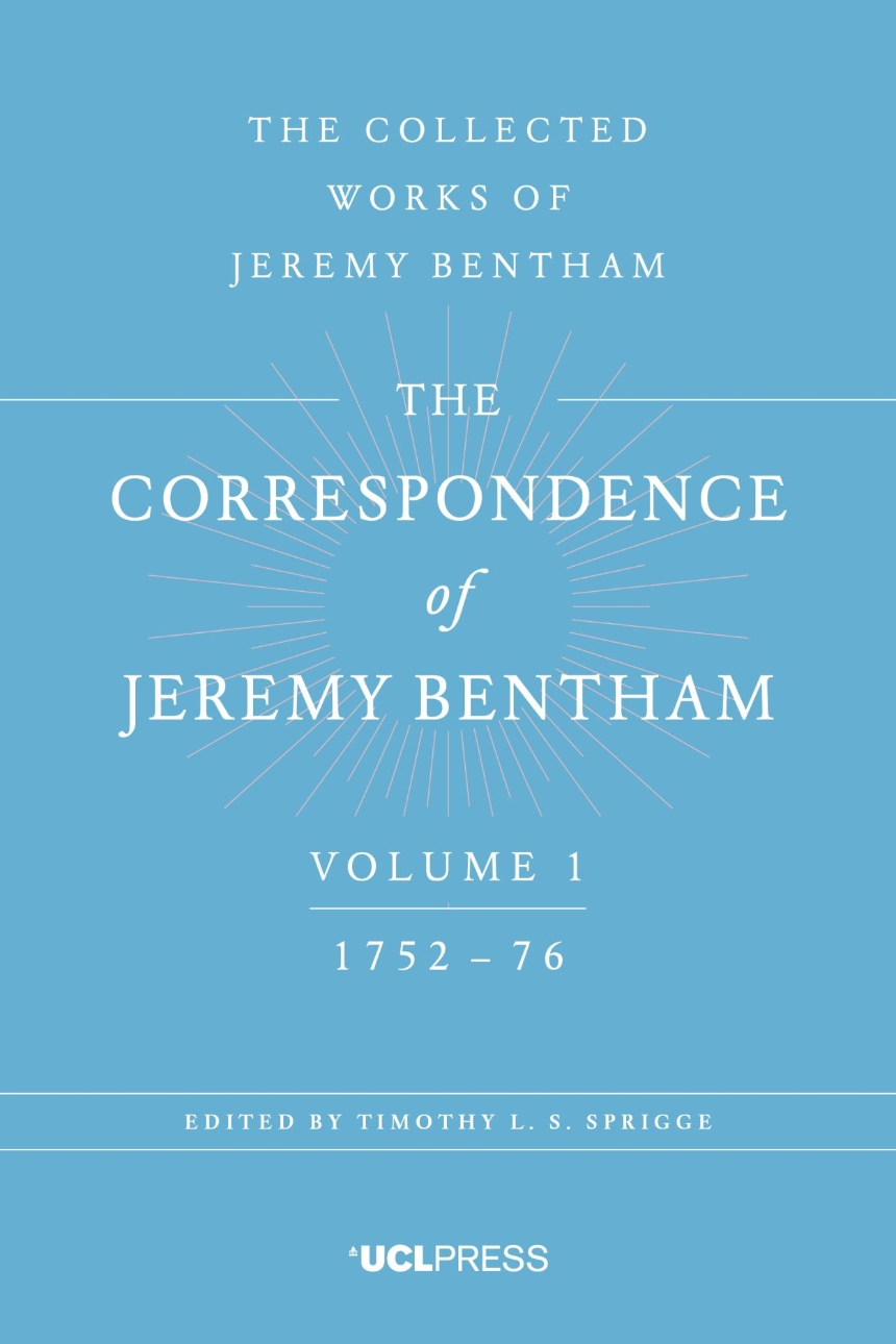 Correspondence of Jeremy Bentham, Volume 1